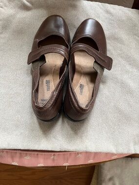 Brown Mary Jane Comfort Flats
